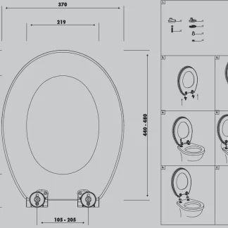 Primaster WC-Deckel mit Absenkautomatik Flower weiß