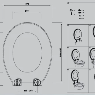 Primaster WC-Deckel mit Absenkautomatik Admiral blau
