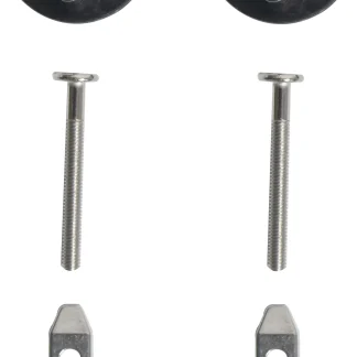 Primaster Metallscharnier-Set mit Absenkautomatik für WC-Sitze silber