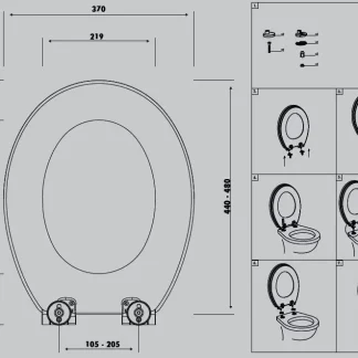 Primaster WC-Deckel mit Absenkautomatik Steg weiß MDF