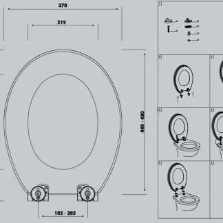 Primaster WC-Deckel mit Absenkautomatik Scarlett 3D weiß