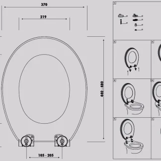 Primaster WC-Deckel mit Absenkautomatik Elefant 3D weiß