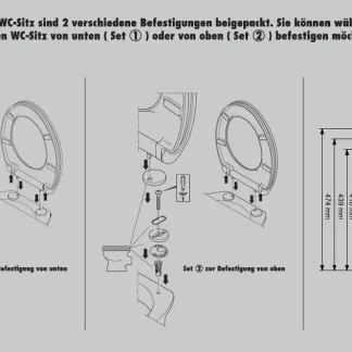 Primaster WC-Deckel mit Absenkautomatik Pergamon weiß