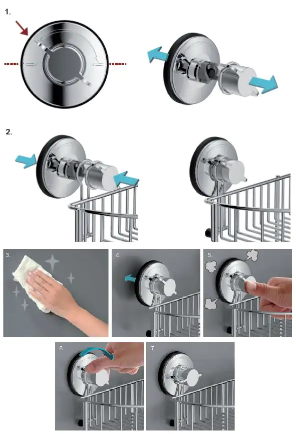 Primaster Duschkorb Octopus eckig Edelstahl 2 Ablagen chrom ohne Bohren