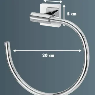 Primaster Handtuchring Edelstahl verchromt Classic Cube Ø 20 cm