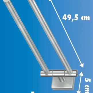 Trendline Handtuchhalter Edelstahl gebürstet Simple Cube 2-armig