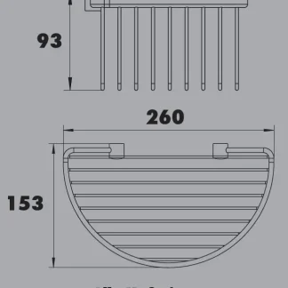 Primaster Duschkorb Tuna 2 rund Edelstahl chrom