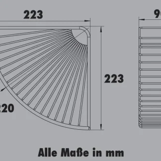 Primaster Eck-Duschkorb Tuna Edelstahl 1 Ablage chrom