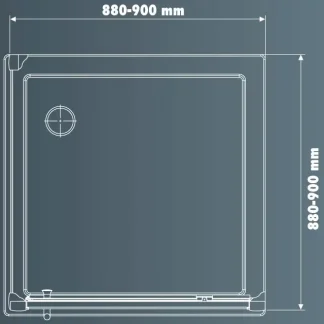 Primaster Pivot-Duschtür mit Seitenwand Easy-6 90 x 90 cm Klarglas
