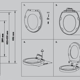 Primaster WC-Deckel mit Absenkautomatik Palme weiß