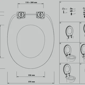 Primaster WC-Deckel mit Absenkautomatik Montreal weiß