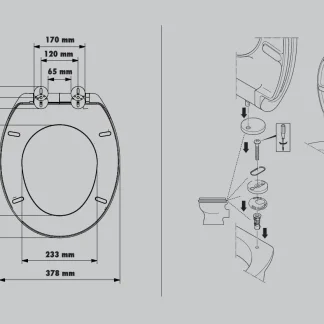 Primaster WC-Deckel mit Absenkautomatik Löwe weiß