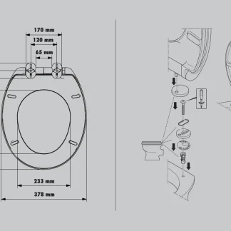 Primaster WC-Deckel mit Absenkautomatik Boot weiß