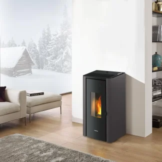 Freepoint Pelletofen Indigo anthrazit bis 7 kW Heizleistung