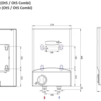 Thermoflow Obertischspeicher-Set OT 5 5 L, mit Armatur