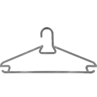 TrendLine Kleiderbügel mit Steg ca. 42,5 cm schwarz Kunststoff 5 Stück