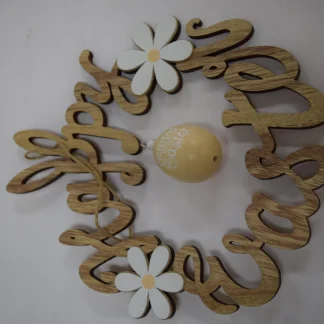 Trendline Deko Aufhänger aus Holz Happy Easter 24 x 28 x 4 cm