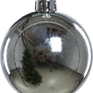 TrendLine Weihnachtskugeln bruchfest Ø 6 cm silber 12 Stück