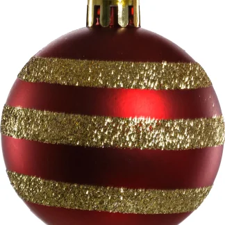 TrendLine Weihnachtskugeln bruchfest Ø 6 cm rot mattiert 6 Stück