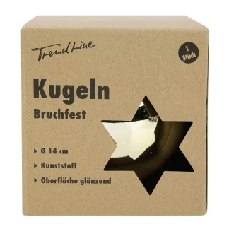 TrendLine Weihnachtskugel bruchfest Ø 14 cm gold 1 Stück