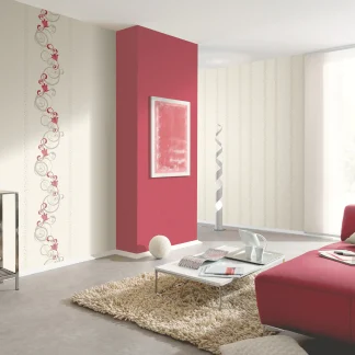 Erismann Vliestapete 13287-20 Floral weiß rot 10,05 x 0,53 m