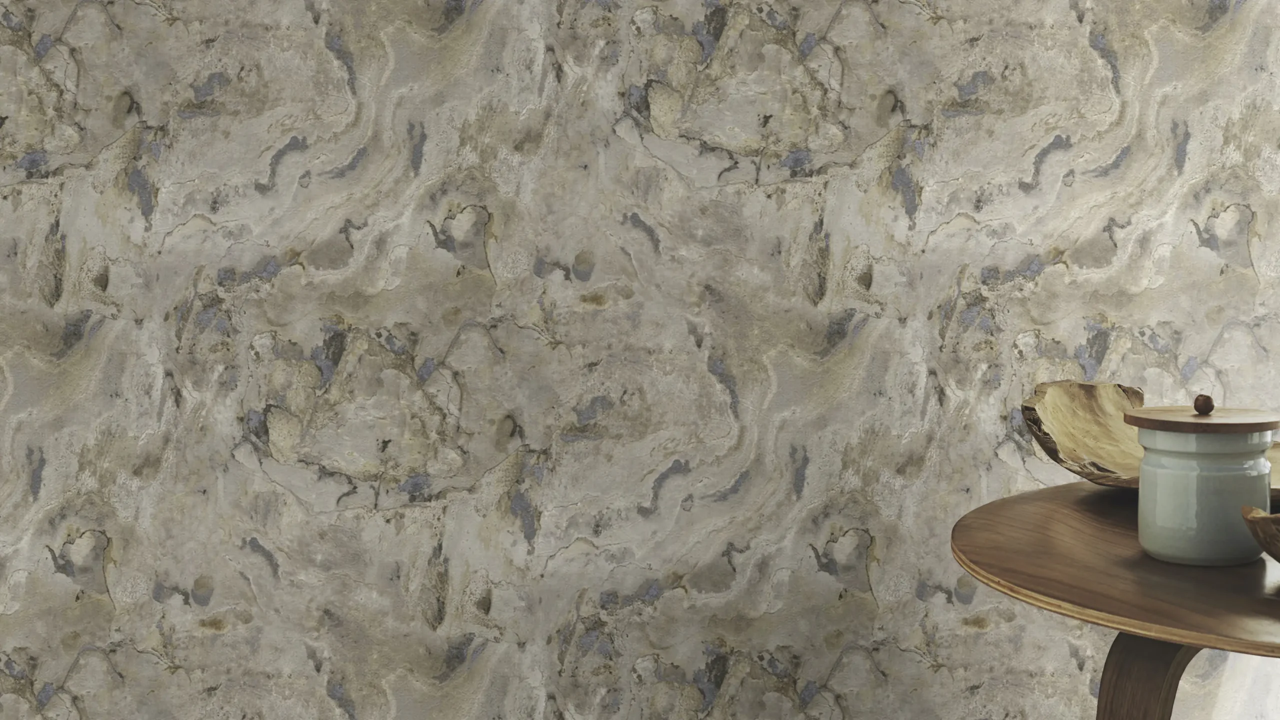 Rasch Vliestapete 514612 Selection, Steine beige-grau, 10,05 x 0,53 m