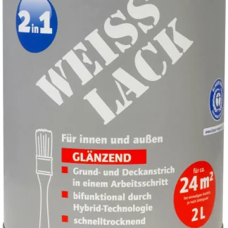 Wilckens Weißlack 2in1 2 L weiß glänzend