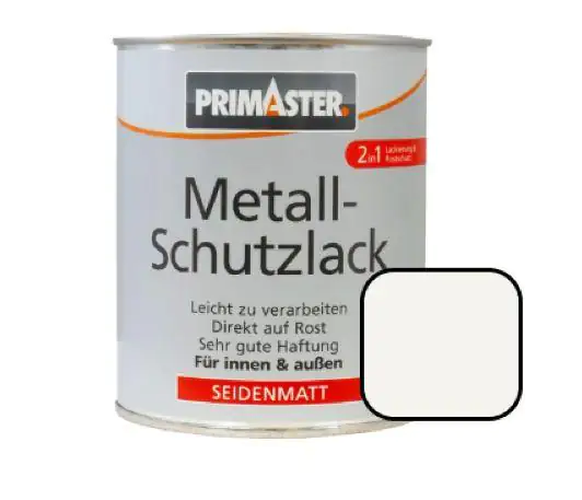 Primaster Metall-Schutzlack RAL 9010 750 ml weiß seidenmatt