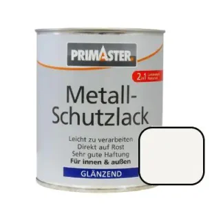 Primaster Metall-Schutzlack RAL 9010 750 ml reinweiß glänzend