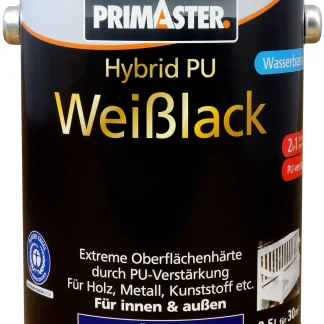Primaster Hybrid-PU-Weißlack 2,5 L glänzend