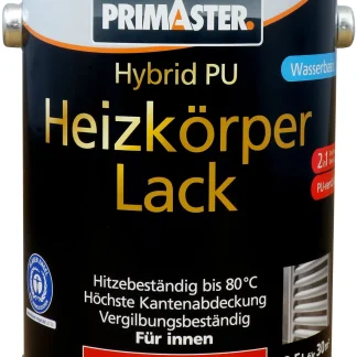 Primaster Hybrid-PU Heizkörperlack 2,5 L weiß seidenmatt