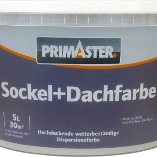 Primaster Sockel- und Dachfarbe 5 L steingrau matt