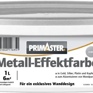 Primaster Metall-Effektfarbe 1 L silber seidenglanz