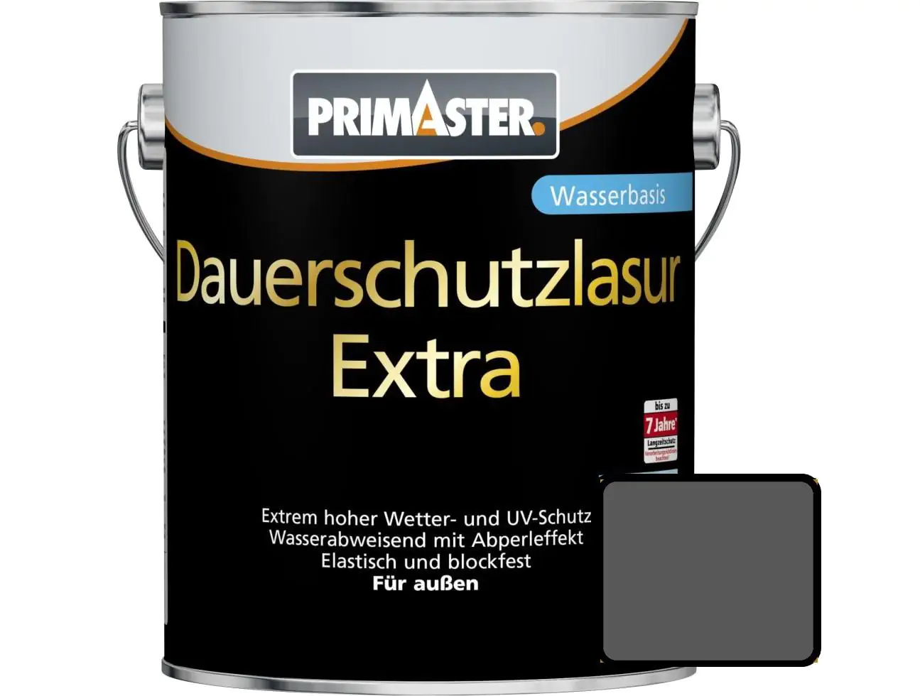 Primaster Dauerschutzlasur Extra 5 L anthrazitgrau