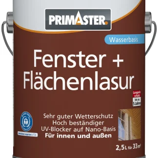 Primaster Fenster und Flächenlasur 2,5 L farblos