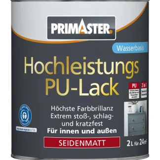 Primaster Hochleistungs-PU-Lack RAL 9001 2 L 2in1 cremeweiß seidenmatt