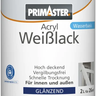 Primaster Acryl Weißlack 2 L glänzend