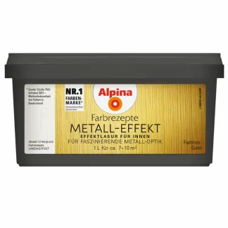 Alpina Innenfarbe 1 L gold, metallisch-glänzend