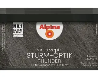Alpina Effektfarbe Farbrezepte STURM-OPTIK anthrazit 1 L