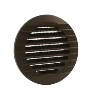 Marley Lüftungsgitter 190 x 150 mm rund, mit Fliegengitter, braun