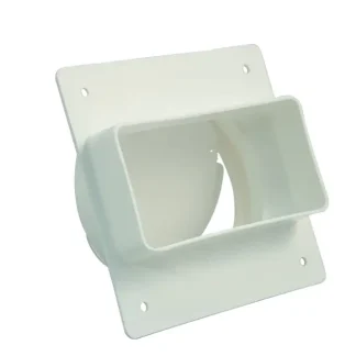 Marley Flachkanal 110 Adapter rund / eckig Rohranschluss, Ø 100 mm, mit Rückstauklappe