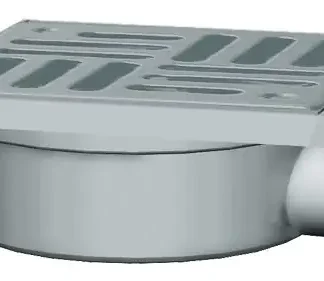Marley Bad-Ablauf DN 50 Abgang waagerecht, Rost 15 x 15 cm