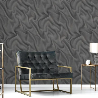 Erismann Vliestapete 10195-15 ELLE Decoration Welle schwarz 10,05 x 0,53 m
