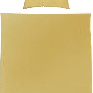 Vario Summer-Set Baumwolldecke mit Renforce-Kissen senf 150x200 + 80x80 cm