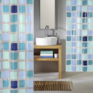 Kleine Wolke Duschvorhang Sonny blau, 180 x 200 cm