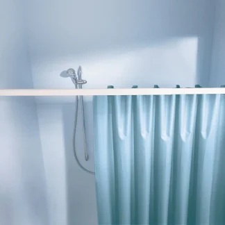 Kleine Wolke Federstange für Duschvorhang 75 - 125 cm / Ø 2,1 cm / weiß