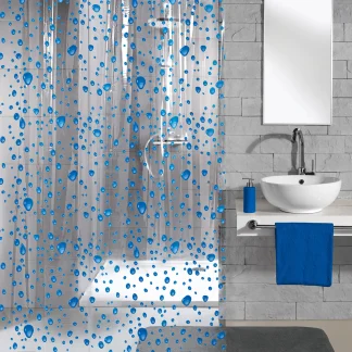 Kleine Wolke Duschvorhang Bubble marineblau, 180 x 200 cm