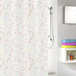Kleine Wolke Duschvorhang Confetti multicolor, 180 x 200 cm
