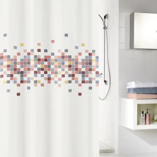 Kleine Wolke Duschvorhang Cora multicolor, 180 x 200 cm