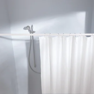 Kleine Wolke Federstange für Duschvorhänge 75 - 125 cm / Ø 2,5 cm / weiß